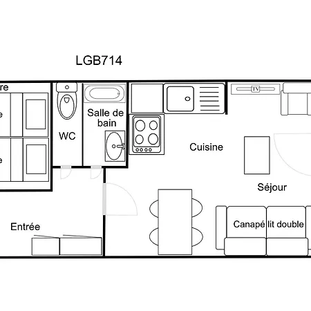 Apartmán 2 Pieces Confortables, Skis Aux Pieds, Proche Commerces, 4 Pers - Fr-1-182a-5